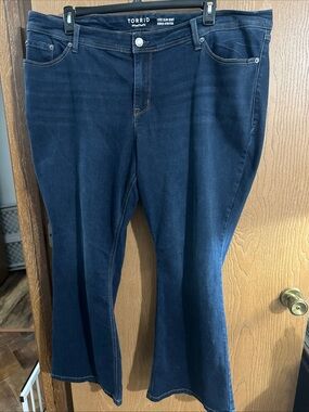 Torrid Jeans Luxe Slim Boot Super Stretch Women 24R Boot Cut Dark Wash